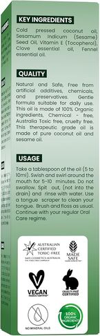 Smile Tantra Oil Pulling with Clove & Fennel Essential Oils for Oral Health, Healthy Teeth & Gums, Alcohol Free Mouthwash, Teeth Whitening, for Dry mouth, Bad Breath & Freshens Mouth- 8.45 FL Oz in Saudi Arabia