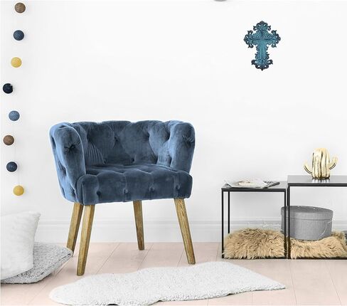 Castleore Wall Hanging Home Decor Religious Christian Crosses for Wall | Best for Home, Office and As Gift | Blue Antique | Size L 8 W 6 Inch | in Kuwait