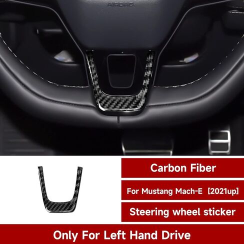 2PCS Carbon Fiber Decals Rear Side Window Louvers Sticker Compatible with Ford Mustang Mach E 2021 2022 Car Accessories-Not for Mustang in Saudi Arabia