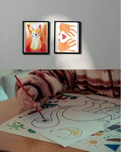 عبوتان من إطار فني للأطفال بفتحة أمامية - إطارات صور مفتوحة لعرض الأعمال الفنية للأطفال - إطار مشروع فني مكدس ذكي للعمل الفني - إطار عمل فني للأطفال مع مساحة تخزين in Kuwait