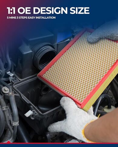 KAX Engine Air Filter, CA10465 Replacement for Terrain, Equinox 2010 2011 2012 2013 2014 2015 2016 2017, Advanced Air Filter Media, Increased Acceleration in Saudi Arabia