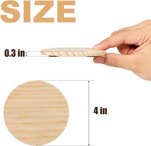 10 قطع قواعد أكواب خشبية للمشروبات - مجموعة قواعد أكواب للمشروبات من الخشب الطبيعي لديكور المنزل الحديث، قواعد لشرائح خشبية لطاولة القهوة لتزيين حفلات الزفاف في عيد الميلاد/رسم نقش خشبي بنفسك in Kuwait