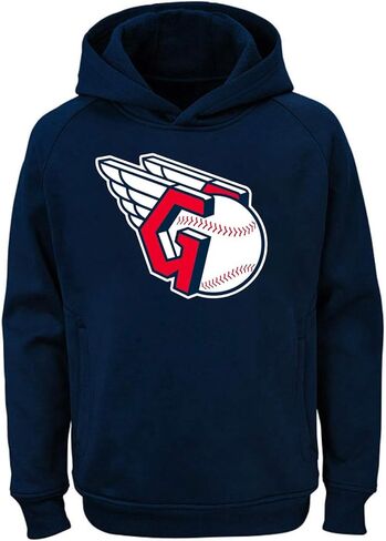 Outerstuff MLB Youth 8-20 Polyester Performance Primary Logo Pullover Sweatshirt Hoodie & T-Shirt 2 Pack Set (14-16, Cleveland Guardians) in Saudi Arabia