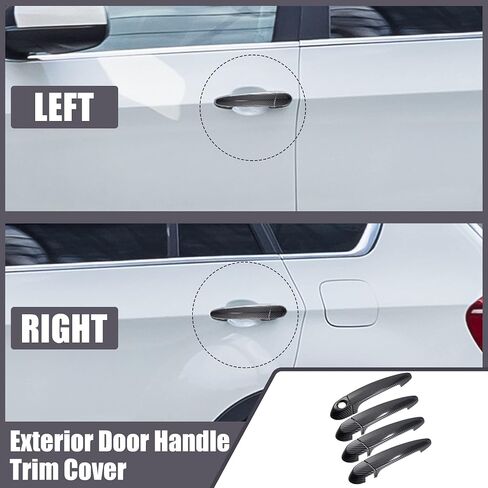 X AUTOHAUX ABS أسود غطاء مقبض الباب الخارجي مجموعة الكسوة لسيارات BMW E87 E90 E91 E92 E93 F30 X1 X2 X3 X4 X5 X6 بدون فتحة دخول ذكية in Saudi Arabia