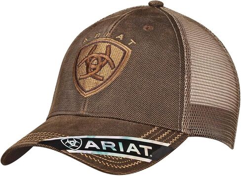 ARIAT Men's Gray Red Flex Fit Hat in Saudi Arabia
