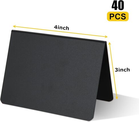 40 قطعة من لافتات السبورة الصغيرة مقاس 10.16 سم × 7.62 سم ​​ملصقات طعام لبوفيه الحفلات، لافتة سبورة صغيرة على الطاولة، علامة سبورة سوداء لحفلات الزفاف، بوفيه، أعياد الميلاد، سبورة صغيرة للمخبز in Kuwait