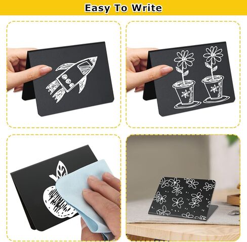 40 قطعة من لافتات السبورة الصغيرة مقاس 10.16 سم × 7.62 سم ​​ملصقات طعام لبوفيه الحفلات، لافتة سبورة صغيرة على الطاولة، علامة سبورة سوداء لحفلات الزفاف، بوفيه، أعياد الميلاد، سبورة صغيرة للمخبز in Kuwait