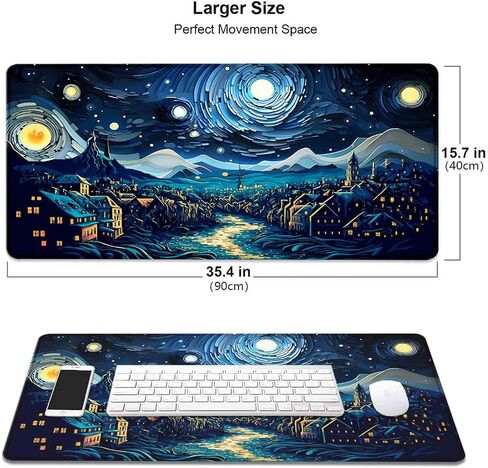 Goth Desk Mat, Black Occult Large Mouse Pad, Halloween Desk Decor, Witchy XXL Mousepad, Celestial Mushroom Gaming Mousepad, Office Desk Accessories Gifts in Saudi Arabia