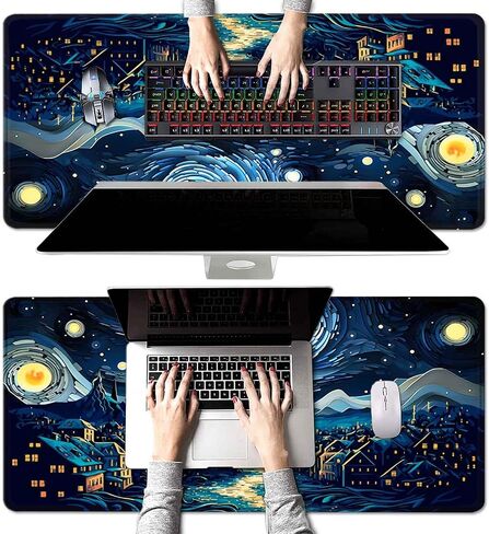 Goth Desk Mat, Black Occult Large Mouse Pad, Halloween Desk Decor, Witchy XXL Mousepad, Celestial Mushroom Gaming Mousepad, Office Desk Accessories Gifts in Saudi Arabia