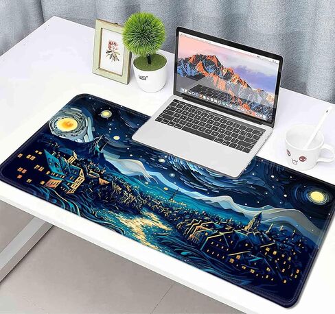 Goth Desk Mat, Black Occult Large Mouse Pad, Halloween Desk Decor, Witchy XXL Mousepad, Celestial Mushroom Gaming Mousepad, Office Desk Accessories Gifts in Saudi Arabia