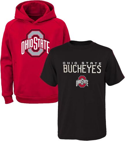 NCAA Youth 8-20 Polyester Performance Primary Logo Hoodie & T-Shirt 2 Combo Pack Set in Saudi Arabia