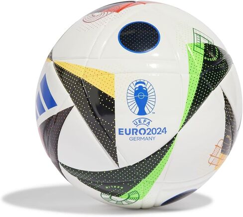 كرة adidas Fussballliebe League J290 Euro 2024 IN9370، للجنسين، كرة قدم، أبيض/أسود/أزرق متوهج، 4 in Saudi Arabia