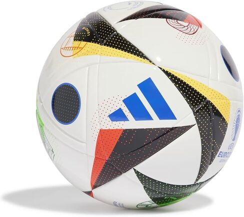كرة adidas Fussballliebe League J290 Euro 2024 IN9370، للجنسين، كرة قدم، أبيض/أسود/أزرق متوهج، 4 in Saudi Arabia