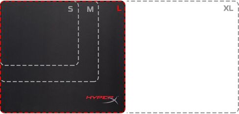 HyperX Fury S - Pro Gaming Mouse Pad, Cloth Surface Optimized for Precision, Stitched Anti-Fray Edges, Large 450x400x4mm - Black (Renewed) in Saudi Arabia