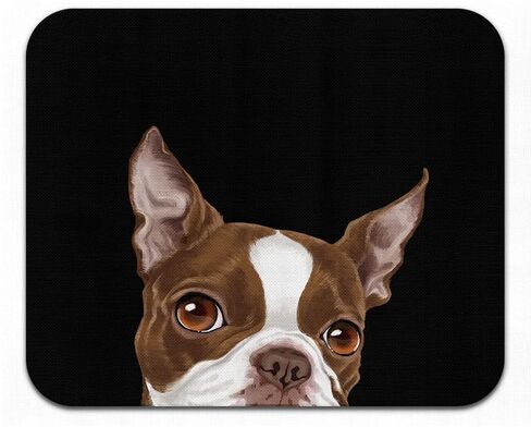 لوحة ماوس مستطيلة غير قابلة للانزلاق، وسادة ماوس للكلاب من WIRESTER Boston Terrier باللونين الأحمر والأبيض للمنزل والمكتب ومكتب الألعاب in Saudi Arabia