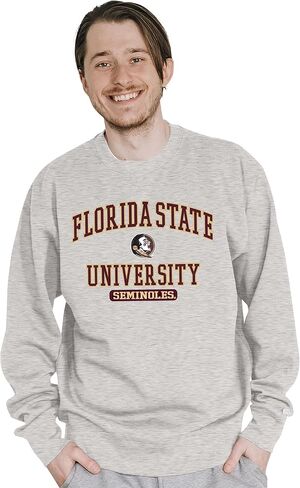 Blue 84 Men's Alabama Crimson Tide Crewneck Sweatshirt Twill Applique Grey in Saudi Arabia