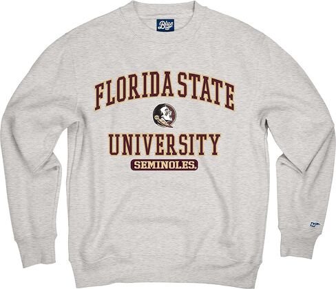 Blue 84 Men's Alabama Crimson Tide Crewneck Sweatshirt Twill Applique Grey in Saudi Arabia