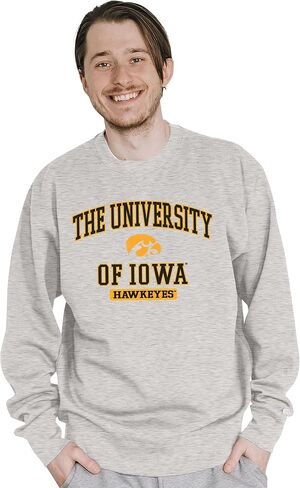 Blue 84 Men's Alabama Crimson Tide Crewneck Sweatshirt Twill Applique Grey in Saudi Arabia