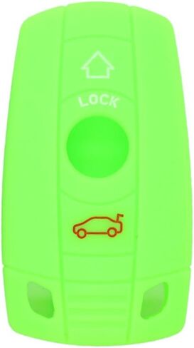 Silicone Cover Protector Case Holder Skin Jacket Compatible with BMW 3 Button Smart Remote Key Fob CV9902 Pink in Saudi Arabia