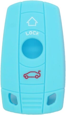 Silicone Cover Protector Case Holder Skin Jacket Compatible with BMW 3 Button Smart Remote Key Fob CV9902 Pink in Saudi Arabia