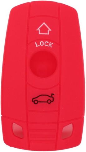 Silicone Cover Protector Case Holder Skin Jacket Compatible with BMW 3 Button Smart Remote Key Fob CV9902 Pink in Saudi Arabia