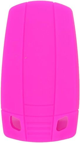 Silicone Cover Protector Case Holder Skin Jacket Compatible with BMW 3 Button Smart Remote Key Fob CV9902 Pink in Saudi Arabia