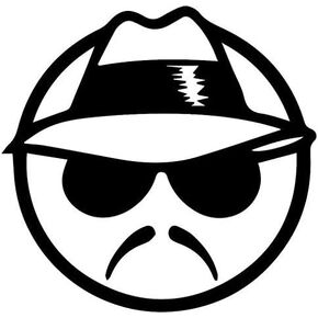 Lowrider Guy Face - Sticker Graphic - Auto, Wall, Laptop, Cell, Truck Sticker for Windows, Cars, Trucks