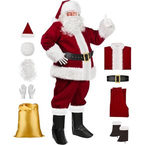 VeMee Santa Claus Costume For Men,Santa Suit,Santa Costume,Santa Suit Adults Men,Santa Outfit in Kuwait
