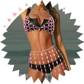 Rhinestone Body Chain Sexy Suit Body Chain Boho Body Chain Silver Chain Bra Summer Beach Costume Body Jewelry for Women