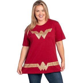 DC Comics Wonder Woman Plus Size T-Shirt Logo Graphic Costume Print 100% Cotton