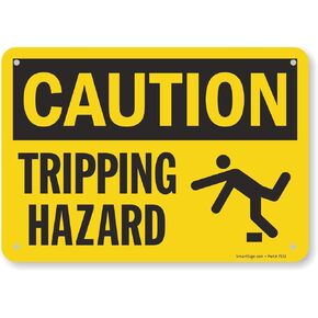 SmartSign "Caution - Tripping Hazard" Sign | 10" x 14" Plastic