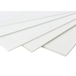 5pcs ABS Styrene Plastic Flat Sheet Plate 1mm x 200mm x 250mm White