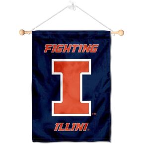College Flags & Banners Co. Illinois Fighting Illini Banner for Windows Doors and Walls