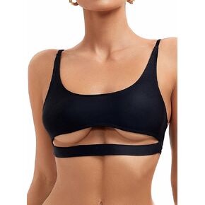 Rave Outfits for Women - Sexy Festival Bodysuit Underboob Cutout Top High Waist Harness Bottom EDM Party Bikini Set
