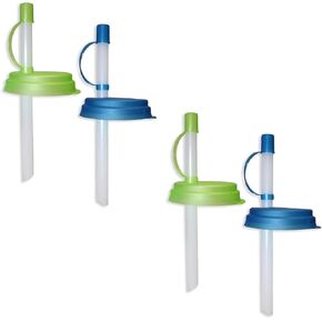 Jokari 4 Count Sip and Seal Soda Straws for Canned Beverages