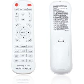 Universal Projector Remote Control ONLY Work for Acer BenQ Dell Eiki Epson Fujitsu Hitachi Infocus Mitsubishi NEC Optoma Toshiba Sharp Sanyo Sony Viewsonic Panasonic