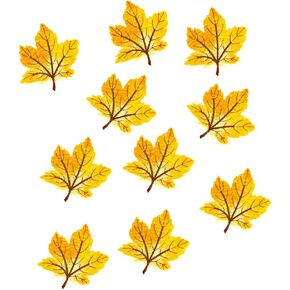 12 Pack Assorted Colorful Maple Leaves Patches Iron on Patches Embroidered Applique Motif (Assorted)