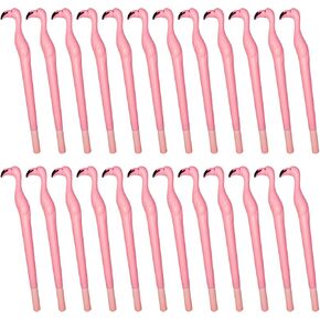 24PCS Flamingo Gel Pens,Cute Pink Cartoon Animal Pens,Suitable for Students Teachers School Office Supplies,Party favours, birthday gifts and more.(0.5mm Black Ink)