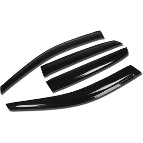 DNA MOTORING WVS-174 Dark Smoke Vent Window Visor Deflector Rain/Sun Guard, Pack of 4