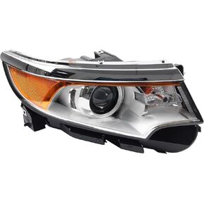 Dasbecan Halogen Headlight Compatible With 2011-2014 Ford Edge Left Driver Side Headlight Assembly Replaces# BT4Z13008A BT4Z13008B (Left Side)