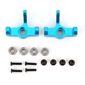 RC Hub Carrier, RC Metal Steering Hub Carrier Knuckle Left/Right Compatible with Wltoys 1/14 144001 RC Car(Blue)