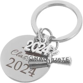 1Pc 24 Graduation Keychain Key Rings Decor Gifts Key Fob The Gift Grad Key Ring Keychain for Graduation Bag