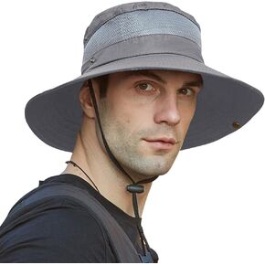 قبعة صيد السمك Rosoz بعامل حماية من الأشعة فوق البنفسجية 50+ قبعة شمسية للرجال والنساء، قبعات دلو واسعة الحافة مع حماية من الأشعة فوق البنفسجية لرحلات السفاري والمشي لمسافات طويلة على الشاطئ in Kuwait