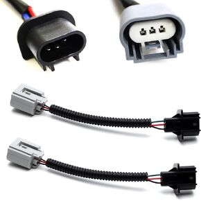iJDMTOY Heavy Duty 16-GA Ceramic Adapter 9008-H13 Wiring Harness Adapters Compatible with Automotive Driving Light/Fog Lamps Retrofit