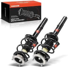 A-Premium Front Pair (2) Complete Strut & Coil Spring Assembly Compatible with BMW 525i E39/E60 2001 2002 2003, 528i E39 1997-2000, 530i E39/E60 2001-2003, RWD, Front LH & RH