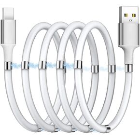 Magnetic Charging Cable,(3FT) Super Organized Charging Magnetic Absorption Nano Data Cable for Galaxy S21/S20 Ultra S10 S10E S9 Note 20 10 9 8 Pixel, LG V30 G6, Nintendo Switch, OnePlus 5 etc (3 ft)