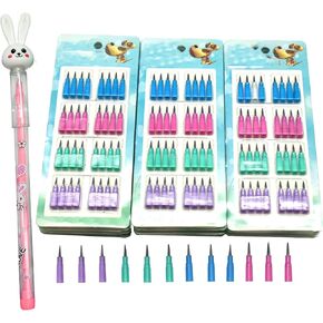 12 Packs Stackable Pencil Refills Non Sharpening Pencil Nibs 384 Pieces Replaceable Refills For School Students Office Using Supplies.