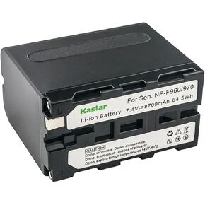 Kastar 1-Pack NP-F970 Battery 7.4V 8700mAh Replacement for Son PBD-D50 PBD-V30 PLM-100 PLM-50 PLM-A35 PLM-A55 Q002-HDR1 UPX-2000 NEX-EA50M NEX-FS100 NEX-FS700R NEX-FS700RH FDR-AX1 PXW-Z100 Camera