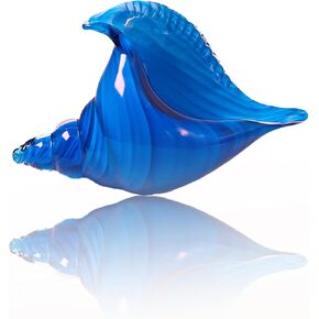 Hand-Blown Glass Sea Shells - Glass Home Decor Figurine, Art Glass Sculpture Home Decor,Captivating Beauty for Your Home(Azure)
