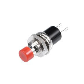 uxcell 10Pcs,7mm Red Momentary Push Button Switch Round Flat Button SPST NO